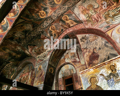 Chora Patmos Griechenland St. John the Theologian Monastery byzantinische Fresken im Narthex das Kloster erinnert an den Ort, an dem der heilige johannes von Patmos sein Evangelium und die Apokalypse komponierte Stockfoto