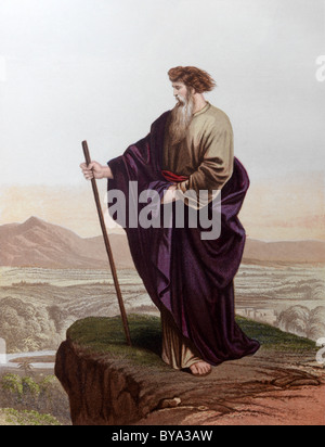 Bibel Geschichten malen Moses das gelobte Land anzeigen Stockfoto