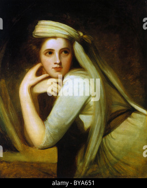 EMMA, Herrin LADY HAMILTON (1765-1815) von Horatio Nelson als einer Bacchantin, einer der vielen Gemälde von ihr von George Romney Stockfoto