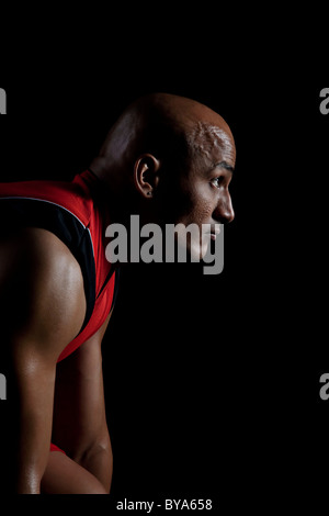 Porträt eines Sportlers Stockfoto