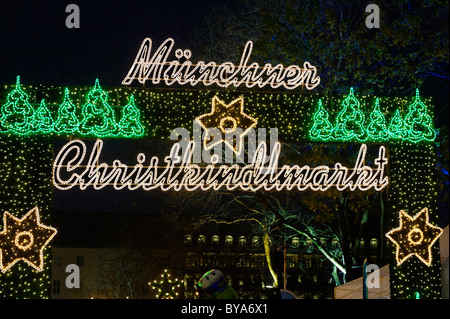 Weihnachten Markt, München, Upper Bavaria, Deutschland, Europa Stockfoto