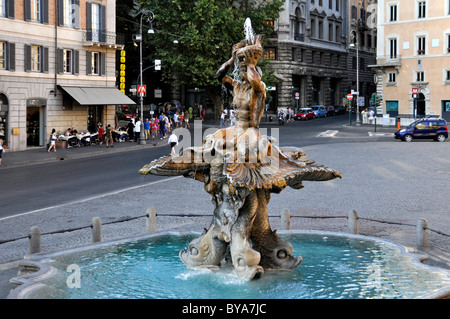 Triton-Brunnen, Piazza Barberini, Rom, Latium, Italien, Europa Stockfoto