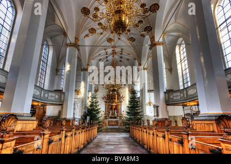 Kirche von Trinitatis, Interieur, Kopenhagen, Dänemark, Europa Stockfoto