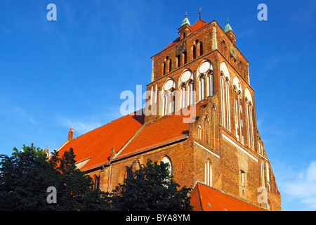 Historic St.-Marien-Kirche-Kirche in der alten Stadt Greifswald, europäischen Route der Backsteingotik, Mecklenburg-Vorpommern Stockfoto