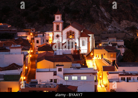Kirche Iglesia de San Juan Bautista, Vallehermoso, La Gomera, Kanarische Inseln, Spanien, Europa Stockfoto