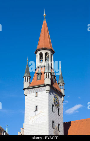 Altes Rathaus, Marienplatz, Altstadt-Lehel Bezirk, München, Bayern, Deutschland, Europa Stockfoto