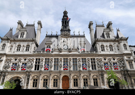 Hotel de Ville Gebäude, Rathaus, Paris, Frankreich, Europa Stockfoto