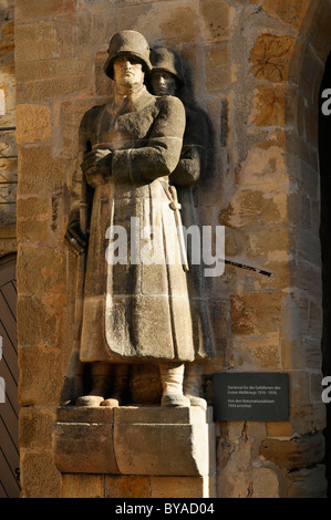 Denkmal für die Gefallenen des ersten Weltkrieg 1914-1918, gebaut von den Nazis in 1934, Marbach, Geburtsort des klassischen Dichters Stockfoto