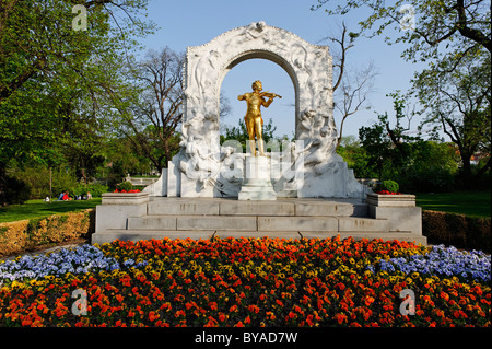 Johann-Strauss-Denkmal von Edmund Hellmer im Stadtpark Wien, 1. Bezirk, Wien, Österreich, Europa Stockfoto