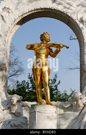 Johann-Strauss-Denkmal von Edmund Hellmer im Stadtpark Wien, 1. Bezirk, Wien, Österreich, Europa Stockfoto