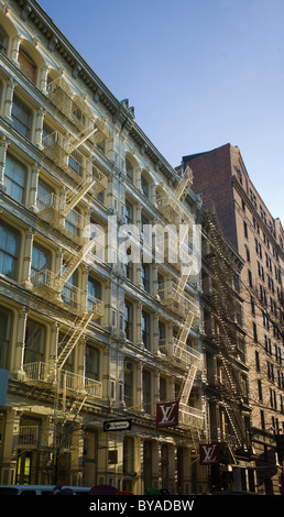 Typische Gußeisenarchitektur im Stadtteil SoHo, South of Houston Street, Manhattan, New York, USA Stockfoto