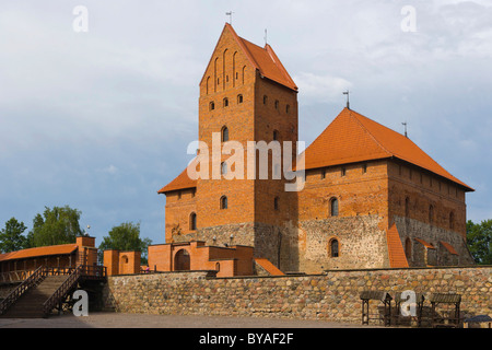 Traku Salos Pilis, Trakai Insel Burg auf der Insel des Sees Galve, Trakai, Aukštaitija, Highlands, Litauen, Nordeuropa Stockfoto