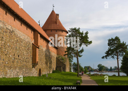 Traku Salos Pilis, Trakai Insel Burg auf der Insel des Sees Galve, Trakai, Aukštaitija, Highlands, Litauen, Nordeuropa Stockfoto