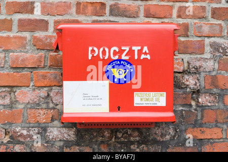 Briefkasten, Briefkasten, Zamek Krolewski Na Wawelu, Königsschloss, Altstadt, Krakau, Krakau, Provinz Malopolska Stockfoto