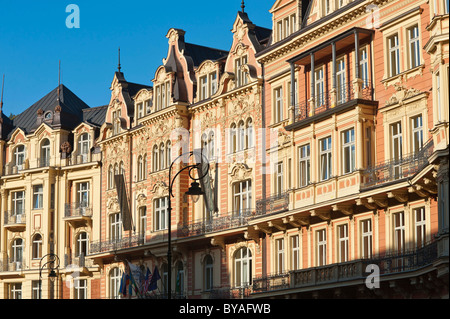 Hotel und Spa-Bereich am Tepla, Lazenska werfen, Carlsbad, Karlovy Vary, Böhmen, Tschechische Republik, Europa Stockfoto