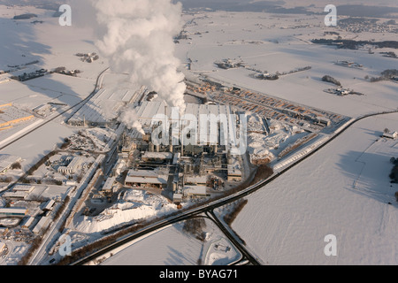 Luftaufnahme, Egger Holzwerkstoffe Brilon GmbH & Co. KG, Brilon, Nordrhein-Westfalen, Deutschland, Europa Stockfoto