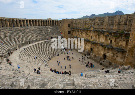 Theater von Aspendos, türkische Riviera, Türkei, Westasien Stockfoto