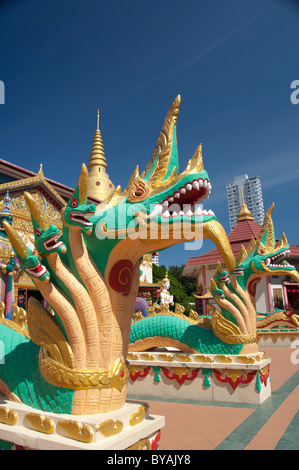 Malaysia, Insel Penang. Thai-buddhistischer Tempel (aka Wat Chaiyamangalaram). Stockfoto