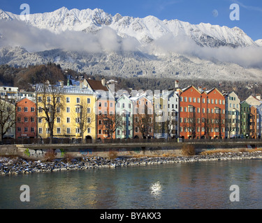 AT - TYROL: Innsbruck (River Inn & Nordkette) Stockfoto