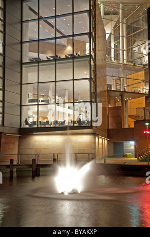 Bridgewater Hall, 1996 eröffnet, Veranstaltungsort für internationale Konzerte, Stadtzentrum von Manchester. Stockfoto