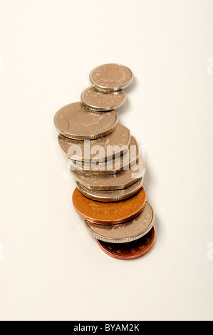 Geld UK Sterling Münzen. Stockfoto