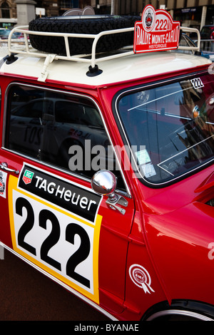 Austin Mini Cooper S, würde ersten Reg 1969 schrieb in der 100. Rallye Monte Carlo Stockfoto