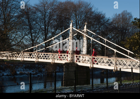 Victoria-Brücke über den Wye in Hereford Stockfoto