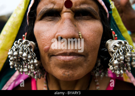 Indianerin aus Maharashtra, Indien. Stockfoto