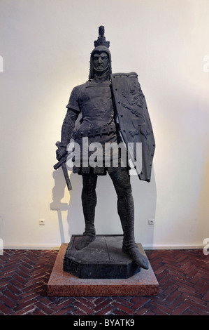 Statue von Herzog Heinrich der Loewe, Duke Henry der Löwe von Konrad von Knoll, Zink Guss von 1864, Münchner Stadtmuseum Stockfoto