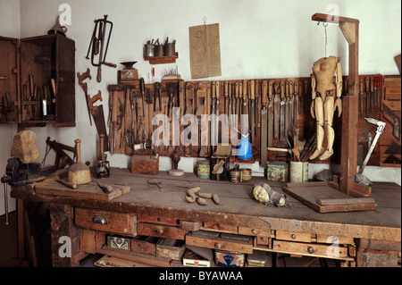 Workshop in der Marionette Theater Sammlung, Stadtmuseum, City Museum, Munich, Bavaria, Germany, Europe Stockfoto