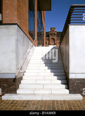 Promenade am Sandtorkai, Hamburg, Deutschland, Europa Stockfoto