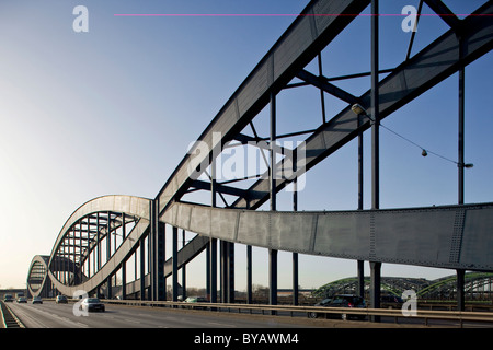 Neue Elbbruecke Elbe Brücke, Hamburg, Deutschland, Europa Stockfoto