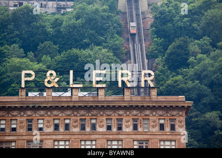 Seilbahn am Monongahela Incline in Pittsburgh, Pennsylvania, USA Stockfoto