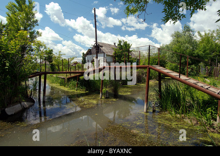 Vilkovo - Stadt auf dem Wasser "Ukrainische Venedig". Ukraine, Osteuropa Stockfoto