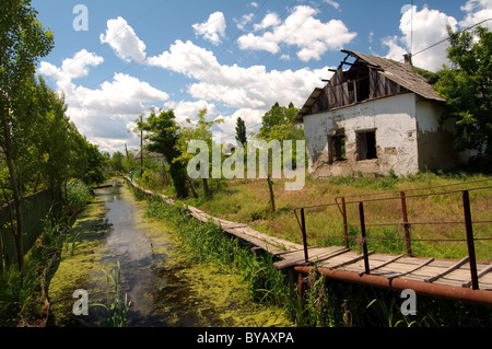 Vilkovo - Stadt auf dem Wasser "Ukrainische Venedig". Ukraine, Osteuropa Stockfoto