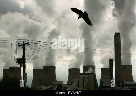 Ratcliffe auf Soar Kohle betriebene Kraftwerk in Nottinghamshire UK, die für riesige CO2-Emissionen verantwortlich ist Stockfoto