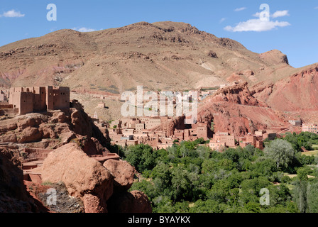 Eine Kasbah in der Dades Schlucht, Marokko, Afrika Stockfoto