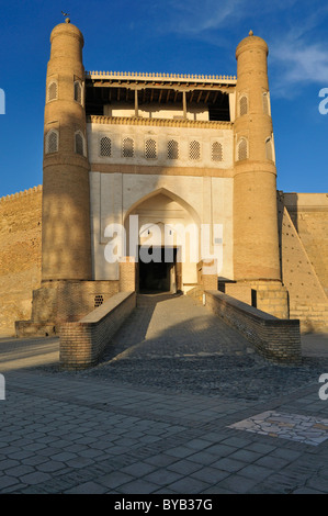Haupttor des Arche-Festung in Buchara, Buchara, Zentralasien, Seidenstraße, UNESCO-Weltkulturerbe, Usbekistan Stockfoto