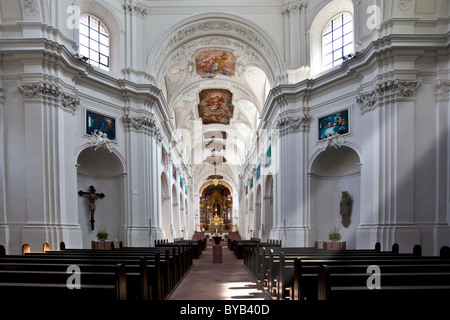 Das Kollegiatstift Neumuenster Stiftskirche, Bistum Würzburg, Kardinal-Döpfner-Platz-Platz, Würzburg, Bayern Stockfoto