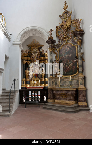 Das Kollegiatstift Neumuenster Stiftskirche, Bistum Würzburg, Kardinal-Döpfner-Platz-Platz, Würzburg, Bayern Stockfoto