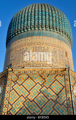 Kuppel des Gur Emir, Gur - Amir, Guri Amir Mausoleum, Grab von Timur, Temur, Tamerlane, Samarkand, UNESCO-Weltkulturerbe Stockfoto