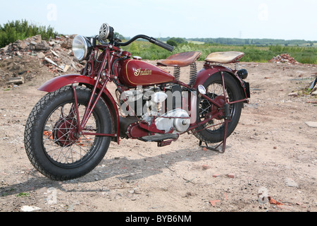 Indische Motorrad 741b, ex-Militär 1941 Junior Scout. Stockfoto