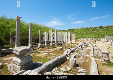 Ausgrabungen in Perge, Antalya, türkische Riviera, Türkei Stockfoto