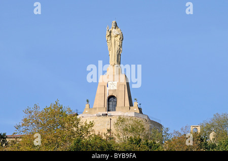 Statue von Jesus Christus, Mt Monte Urgull, San Sebastian, Pais Vasco, Baskisches Land, Spanien, Europa Stockfoto