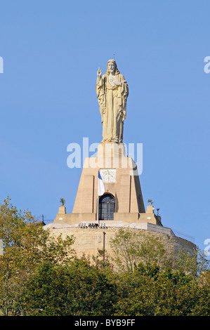 Statue von Jesus Christus, Mt Monte Urgull, San Sebastian, Pais Vasco, Baskisches Land, Spanien, Europa Stockfoto