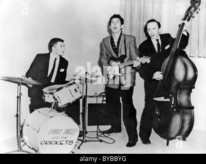BUDDY HOLLY AND THE CRICKETS - US pop Gruppe von l: Jerry Allison, Buddy Holly und Joe Mauldin Stockfoto