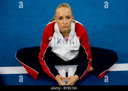 Nastia Liukin (USA) Frauen alle um Einzelgymnastik gold Medalist bei den Olympischen Sommerspielen 2008, Peking, China Stockfoto