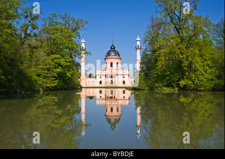 Schwetzinger Schloss, Rote Moschee Moschee im Schlossgarten Schwetzingen, Kurpfalz, Baden-Württemberg Stockfoto