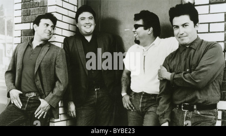 LOS LOBOS Promo-Foto uns Chicano Rock-Gruppe aus L:Conrad Lozano, David Hidalgo, Cesar Rosas, Louie Perez. Foto-Rosenberg Stockfoto