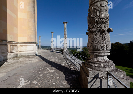 Blick von der Sinnspruch Hall der Befreiung bei Kelheim, senken Sie Bayern, Bayern, Deutschland, Europa Stockfoto